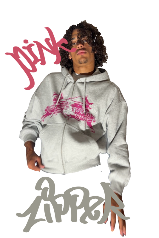 pink oversize zipper